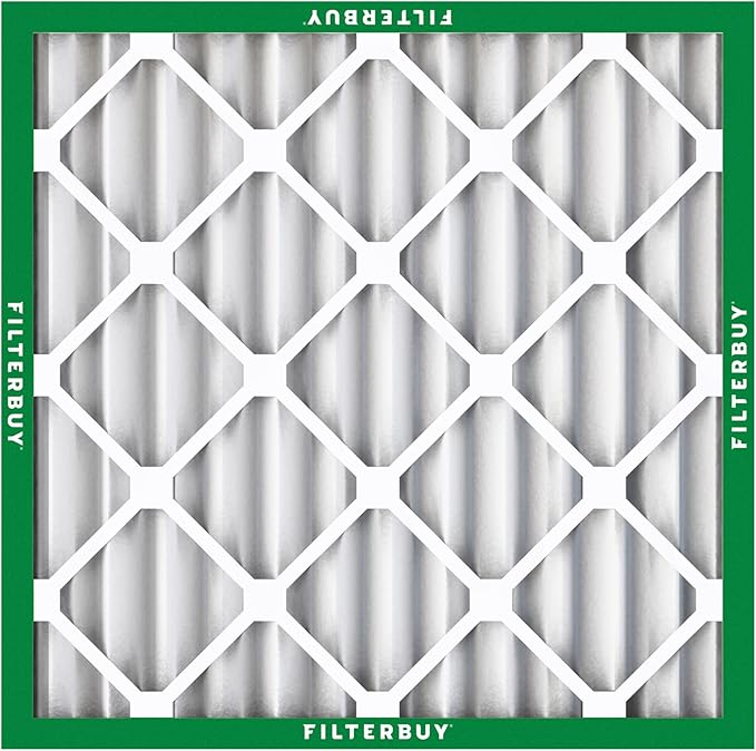 Filterbuy 24x24x2 Air Filter MERV 8 Essential Dust & Allergy Defense,