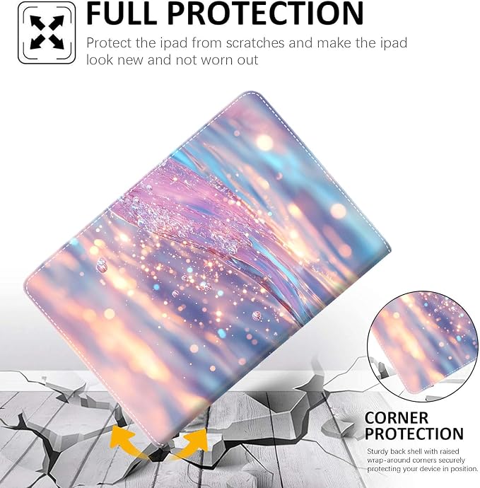 Case for New iPad (A16) 11th Generation 11 Inch 2025 for iPad 10th Generation 10.9 2022 Multi-Angle Smart Stand Cover Auto Sleep/Wake Halloween Panda Wizard and Pumpkin