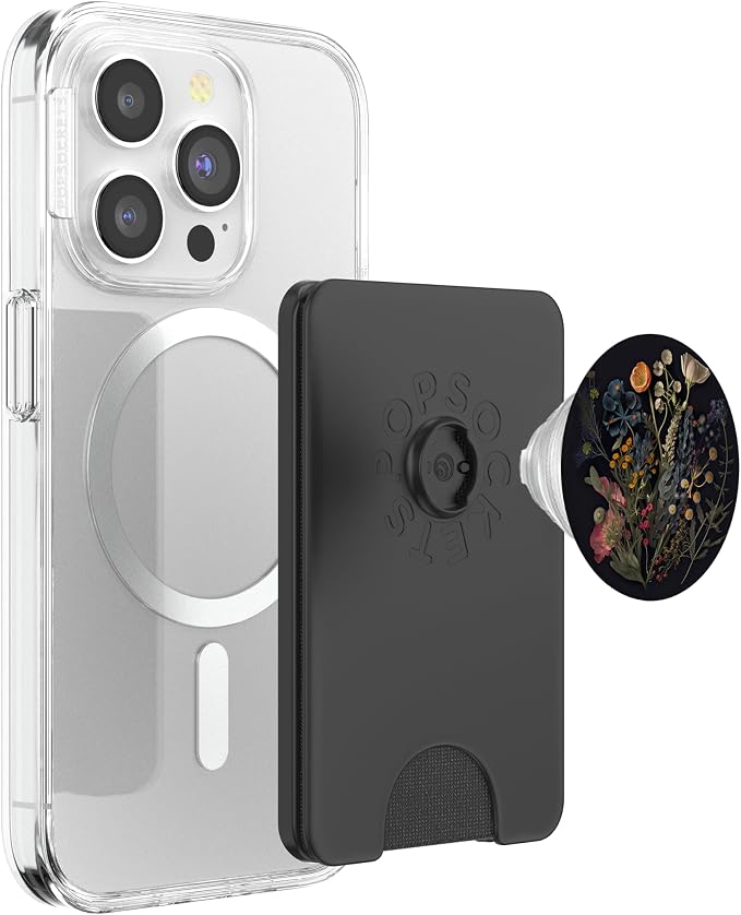 Floral Flower Daisies Eucalyptus Garden Flowers Pattern PopSockets Adhesive PopGrip