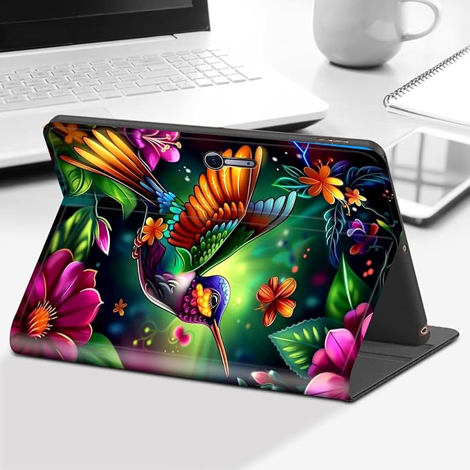 Case for Microsoft Surface Go 4/3/2/1 (2023/2021/2020/2018)-Slim PU Leather Lightweight Adjustable Stand Smart CoverAmerican Flag