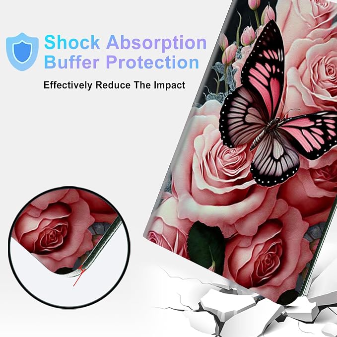 for Kindle Paperwhite 11th Gen 2021 6.8 inch Case - Signature Edition with Adjustable Stand &amp Auto Wake/Sleep - American Flag &amp Skull