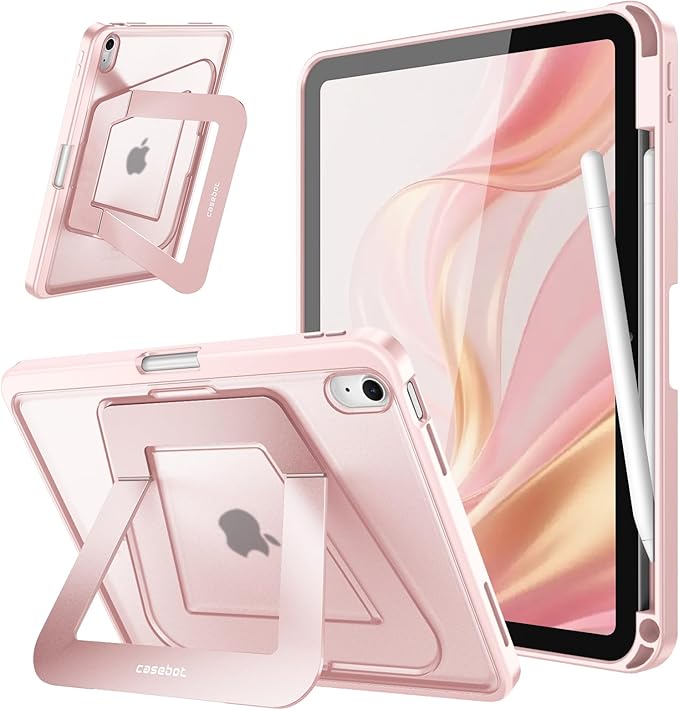 Fintie Shockproof Case for iPad (A16) 11th Gen 11-in iPad 10th Gen 10.9 | Slim Frosted Hard Back Cover Multi-Angle Viewing Built-in Kickstand &amp Pencil Holder Anti-Scratch Black