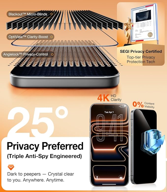UltraGlass Unbreak Top 9H+ Glass for iPhone 15 Screen Protector (12FT Military Grade Shatterproof &amp Longest Durable) Screen Protector iPhone 15 Tempered Glass Full Coverage 2 Pack