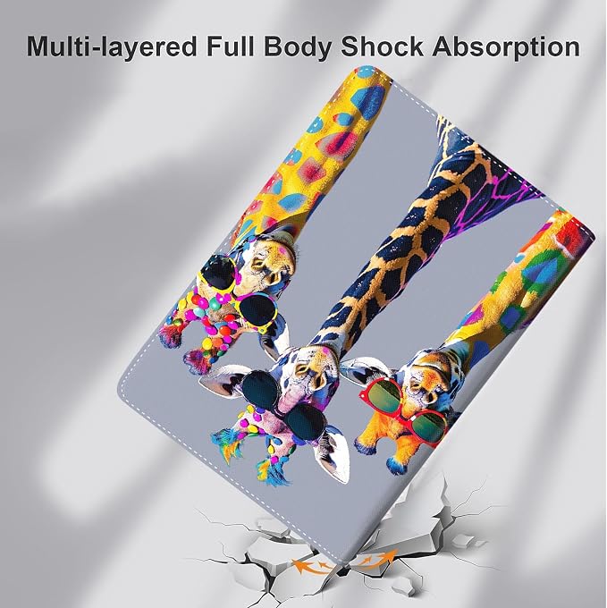Case for iPad (A16) 11th Generation 11 Inch (2025) iPad 10th Generation 10.9 Inch (2022)，Slim Fit Foldable Standing Cover Case with Auto Sleep/Wake ，Red Moon Japanese Landscape