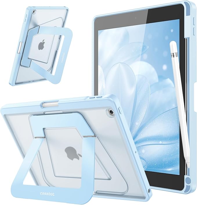 Fintie Shockproof Case for iPad 9th / 8th / 7th Generation 10.2 Inch | Slim Frosted Hard Back Cover Multi-Angle Viewing Built-in Kickstand &amp Pencil Holder Anti-Scratch Black