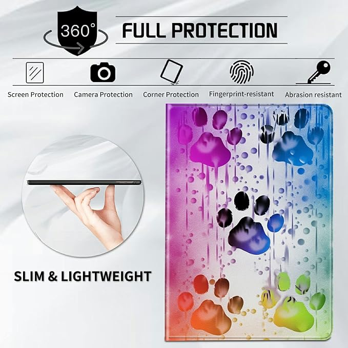 Case for Samsung Galaxy Tab A9 Plus 2023/A11 Plus 2025 11 inch Lightweight Protective PU Leather Smart Stand Cover with Auto Wake Sleep Tablet Case Cover - American Flag &amp Fish