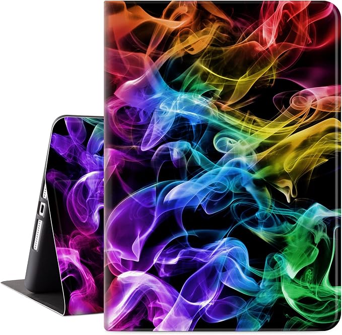Vimorco for iPad 10.2 Case 9th Generation Cover Flower Cats for iPad 9th/8th/7th Generation Case Slim Soft Rubber Back Adjustable Stand Auto Wake/Sleep Smart Black Cat