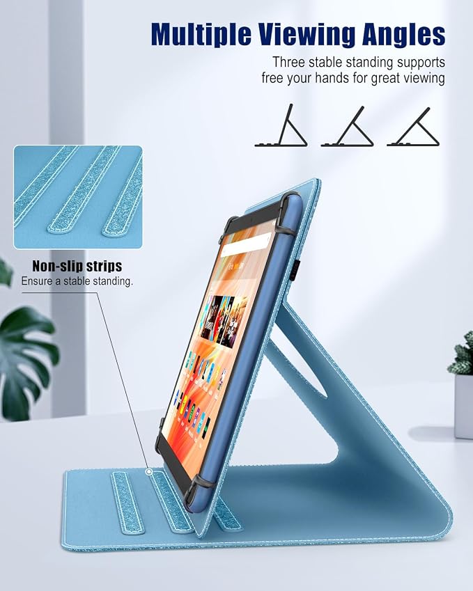 TiMOVO Universal Rotating Case for 11 Inch Tablet Black | 360 Degree Rotating Stand Pen Pocket 9 10 10.1 Inch Android Touchscreen Compatible