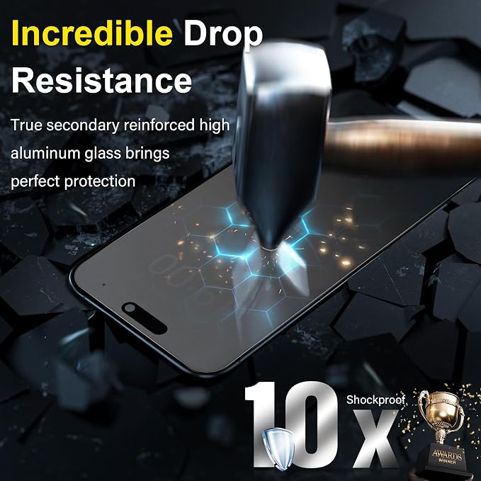YWXTW 2 Pack Matte Screen Protector for iPhone 14 Pro Max 6.9 Inch + 1 Set Camera Lens Protector Anti Glare Anti Fingerprint 14 Pro Max Glass Screen Protector Bubble Free Smooth as Silk