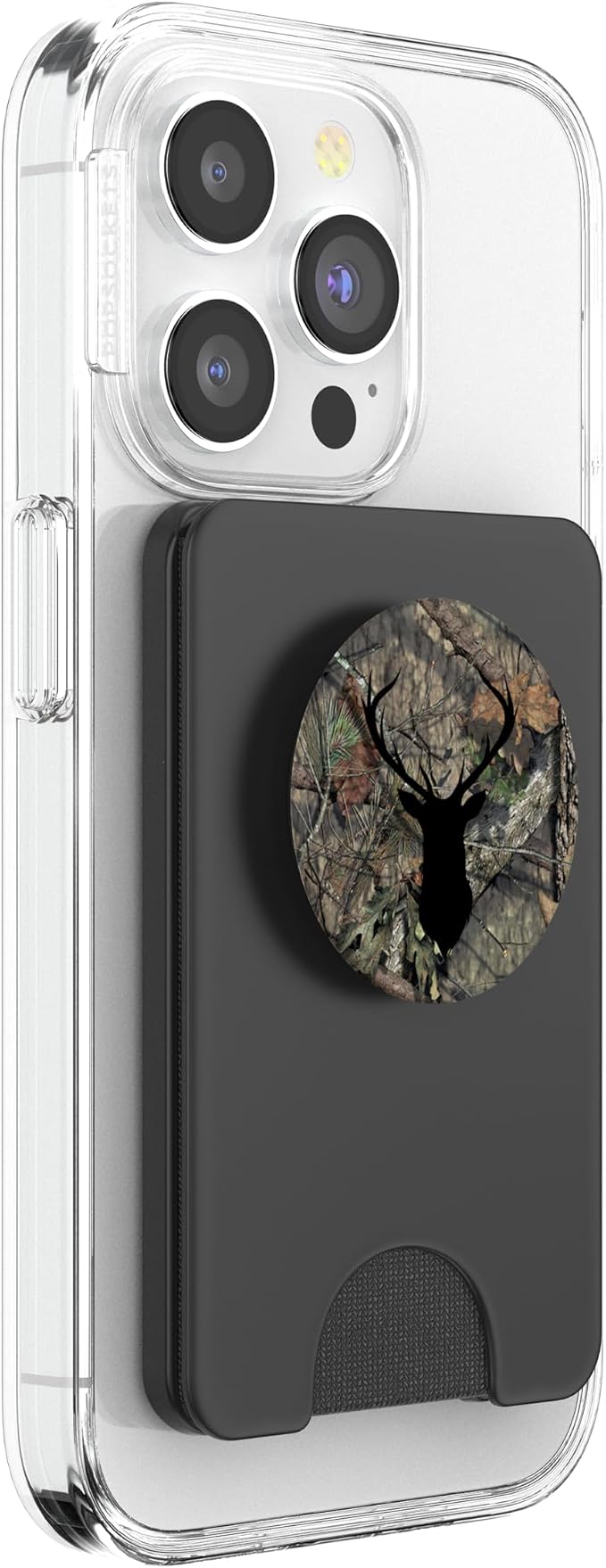 Brown Camouflage Black Deer Buck Hunting PopSockets Adhesive PopGrip