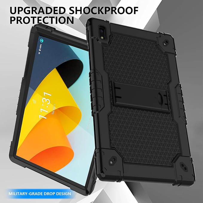 case for BYYBUO SmartPad A10_L 10.1 inch Android Tablet Shockproof Kids Friendly Protective Case+Shoulder Strap Kickstand for BYYBUO SmartPad A10 10.1 inch Tablet (Black)