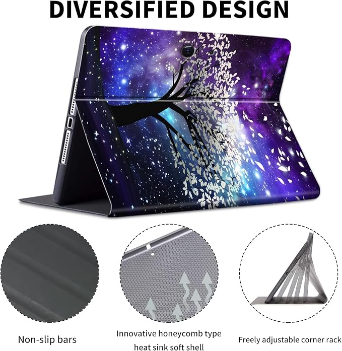 Case for Microsoft Surface Pro 11/10 / 9 13 InchPU Leather Cute Slim Folio Adjustable Stand Cover Case for Surface Pro 11th Edition AIAutumn Red Forest