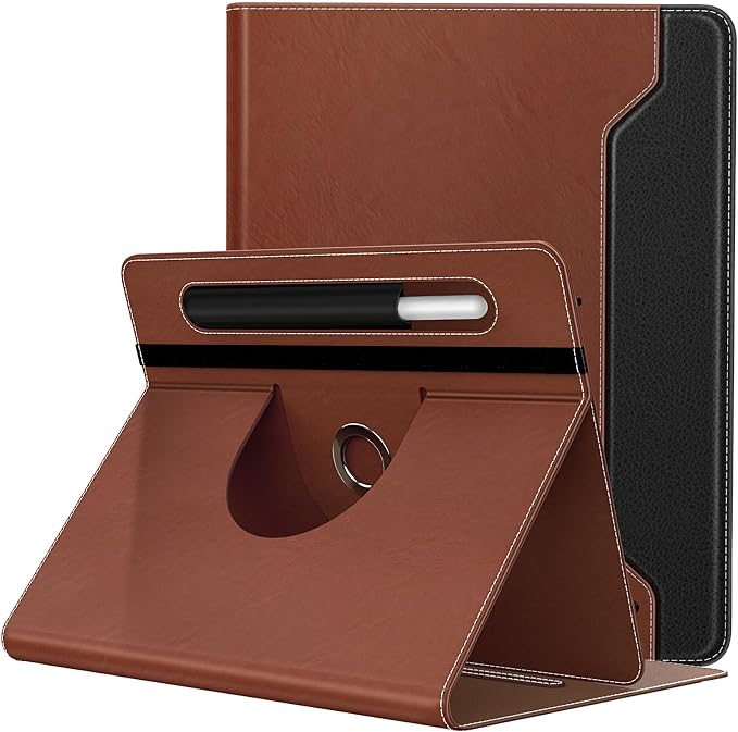 TiMOVO Universal Rotating Case for 11 Inch Tablet Black | 360 Degree Rotating Stand Pen Pocket 9 10 10.1 Inch Android Touchscreen Compatible