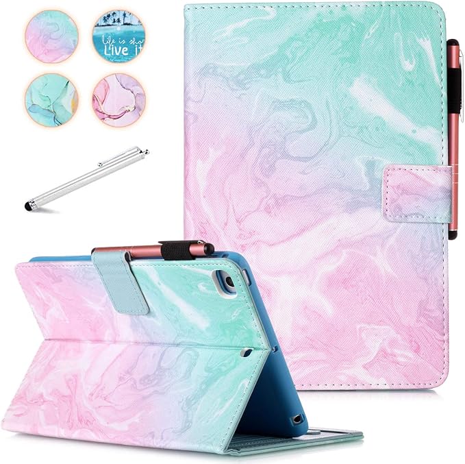 iPad mini Case FANCITY Mini 4 Mini 5 Mini 3/2/1 Smart Wake Sleep Case with Kickstand [Card Slot &amp Pen Holder] PU Leather Protective Cover for Apple iPad mini 4 Mini 5 2019 Mini 2/3 - Beach