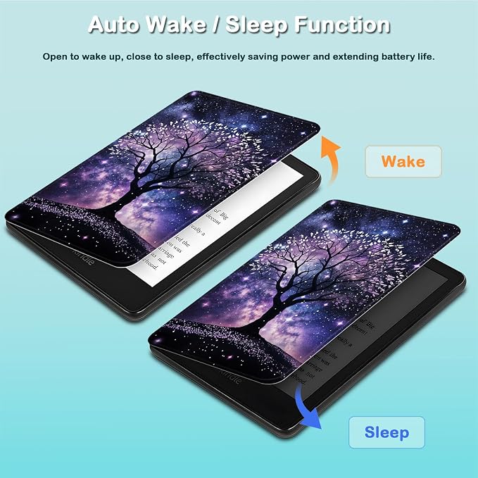 for 6 Kindle 2024 and 2022 (11th Generation) Case Slim Lightweight Smart Cover Case with Auto-Wake/Sleep for Kindle 2024Bald Eagle Flag