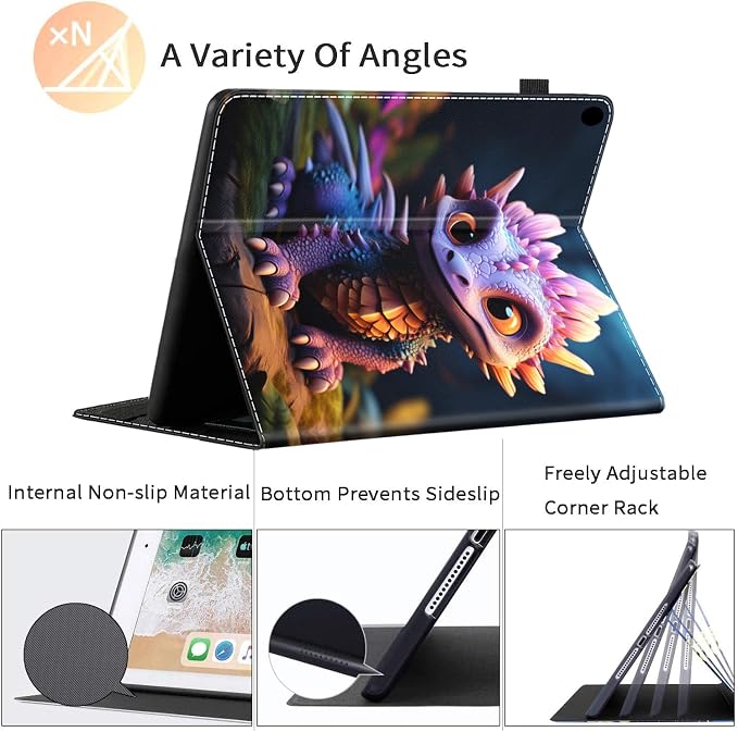 Case for All-New Amazon Kindle Fire HD 8 &amp 8 Plus Tablet (12th Generation/10th Generation 2022/2020 Release) 8 Durable Shockproof Protective Cover，Pug Weightlifting