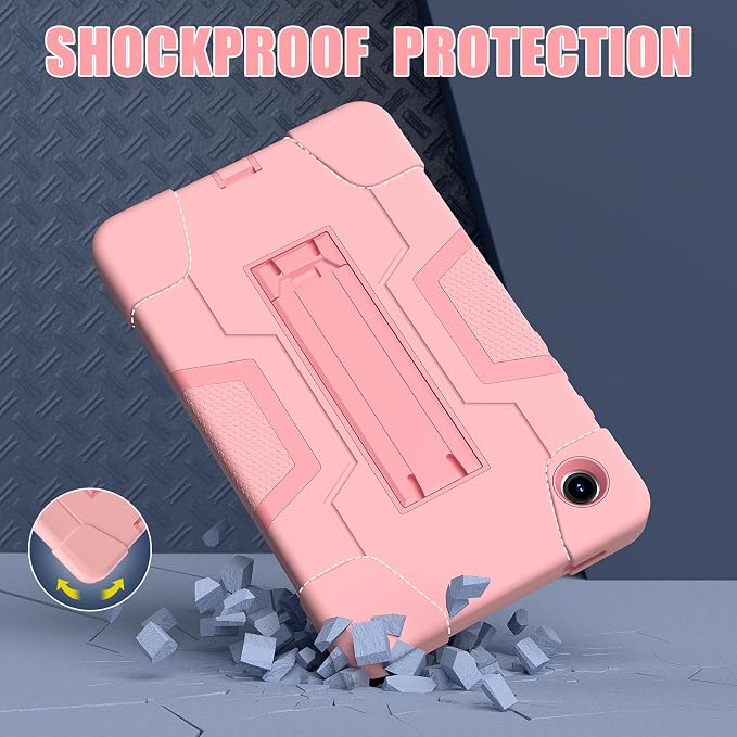 case for Galaxy Tab A9 8.7 2023 Case Hard PC Soft Silicone Kickstand Rugged Heavy Duty High Impact Protective Case for Samsung Galaxy Tab A9 8.7 Inch 2023 SM-X110 SM-X115 Black