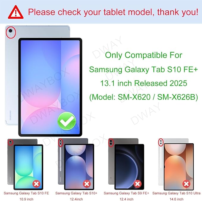 Case for Samsung Galaxy Tab S10 FE Plus 5G Multi-Angle Stand Smart Cover Shockproof with Auto Wake/Sleep for Galaxy Tab S10 FE+ 13.1 Inch (SM-X620/SM-X626B) 2025 Magic Mushrooms Fungus