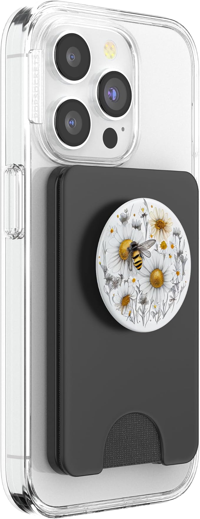 Bee Honeybee Daisy Flowers PopSockets Adhesive PopGrip