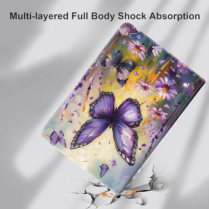 Case for iPad Air 11 Inch Case M2 2024 iPad Air 6th Gen Case/iPad Air 5th Gen 2022/Air 4th 2020 10.9 Inch Slim Stand Protective Smart Cover Fit iPad Air Retro Moth