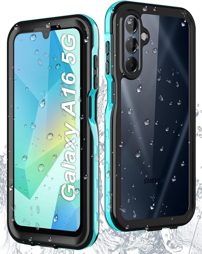 for Samsung Galaxy A16 5G Case IP68 Waterproof Built-in Screen Protector [Full Body Shockproof] Dustproof Underwater Protective Phone Case for Samsung A16 5G (Black)