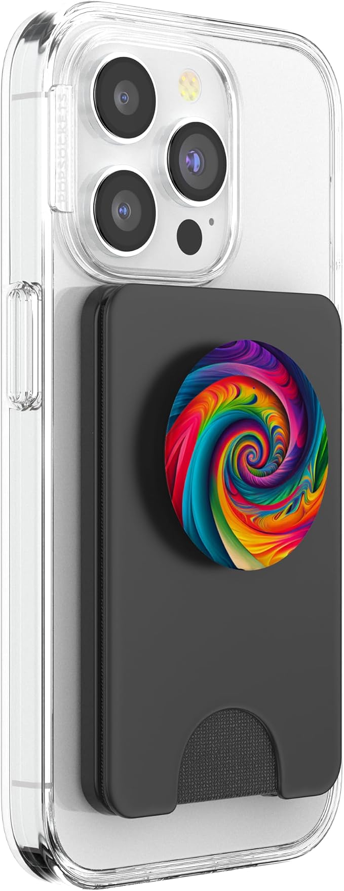 Tie Dye Rainbow Swirl Colorful Illustration PopSockets Adhesive PopGrip