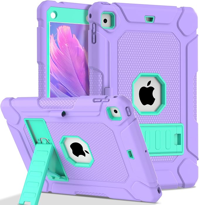 LTROP Case for iPad 6th 5th Generation (9.7 inch 2018/2017) Shockproof Protective iPad 9.7 Case with Built-in Stand/Pencil Holder for iPad 6th/5th Gen Air 2 Black