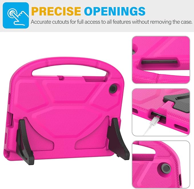SUPLIK Kids Case for Samsung Galaxy Tab A11 Plus 2025 &amp A9 Plus 2023 11-inch Tablets Galaxy Tab A11+/A9+ Case with Screen Protector Durable Shockproof Handle Stand Cover for Kids Pink