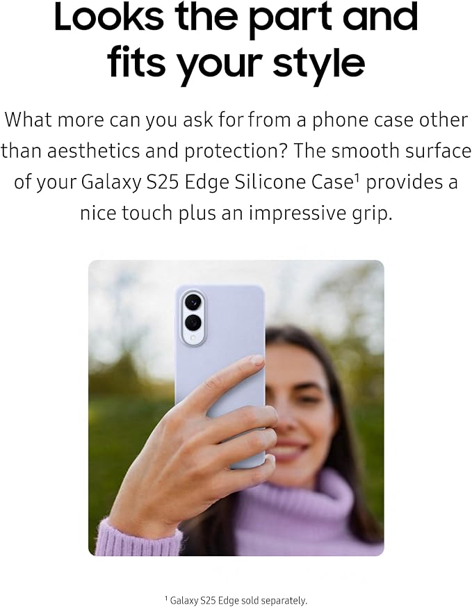 Samsung Galaxy S25+ Silicone Phone Case Protective Cover Color Variety Smooth Grip Durable Design Snug Fit US Version EF-PS936CBEGUS Black
