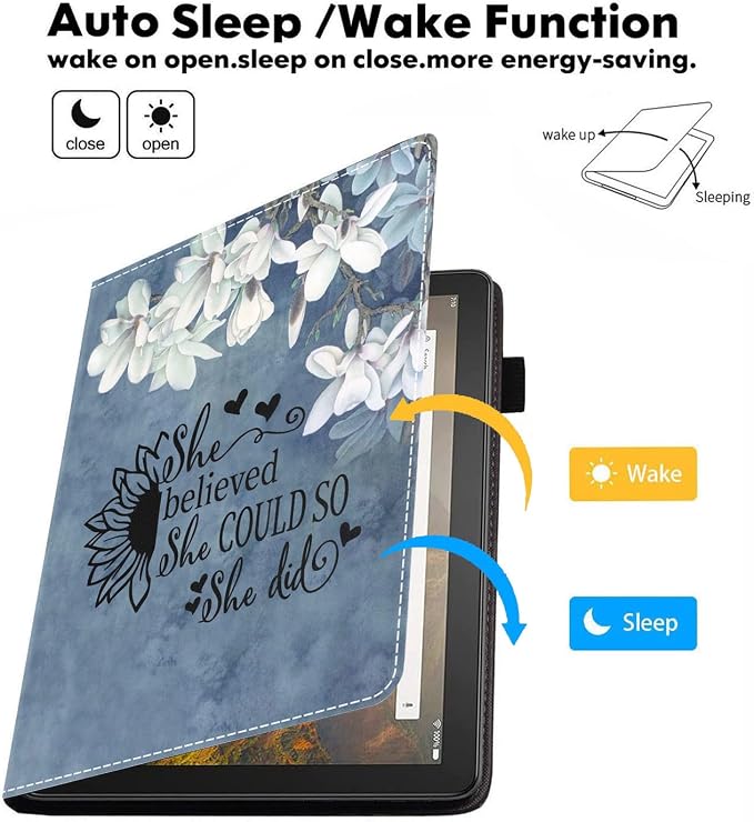 Case for All-New Fire HD 10/Fire HD 10 Plus Tablet 10.1 (11th Gen 2021 Released) - Premium PU Leather Stand Cover with Auto Wake/Sleep - Bible Verse Proverbs 31:25