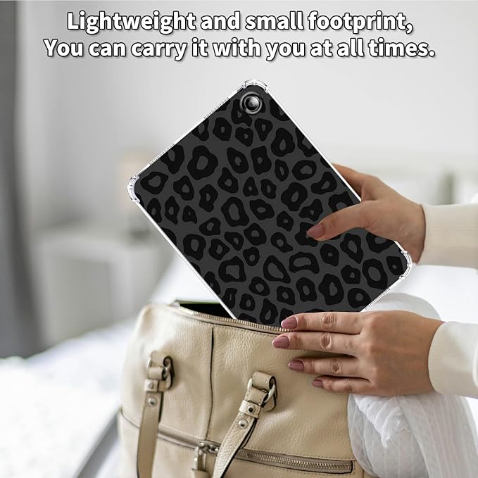 Clear Case for All-New Amazon Kindle Fire HD 10 &amp 10 Plus Tablet (11th Generation 2021 Release) 10.1 Transparent TPU Silicone Protective Shell Shockproof Cover Case Leopard Cow Print