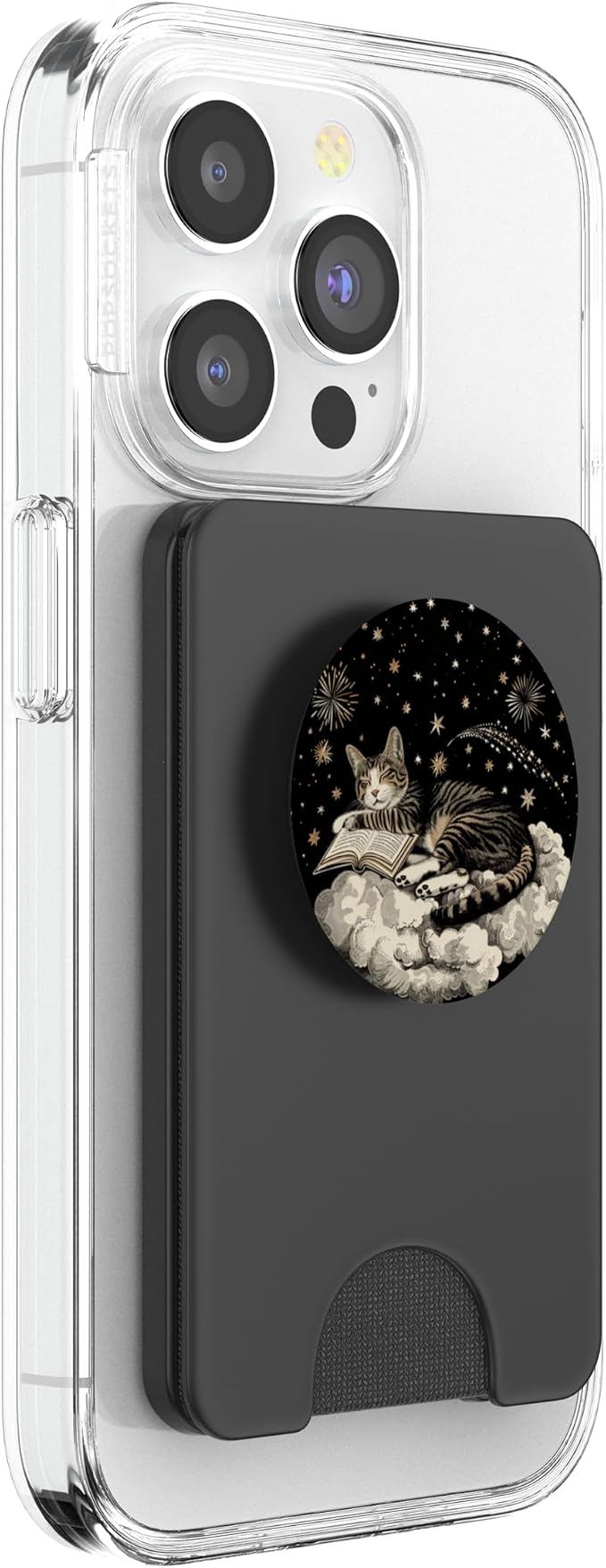 Cat Reading Book PopSockets Adhesive PopGrip
