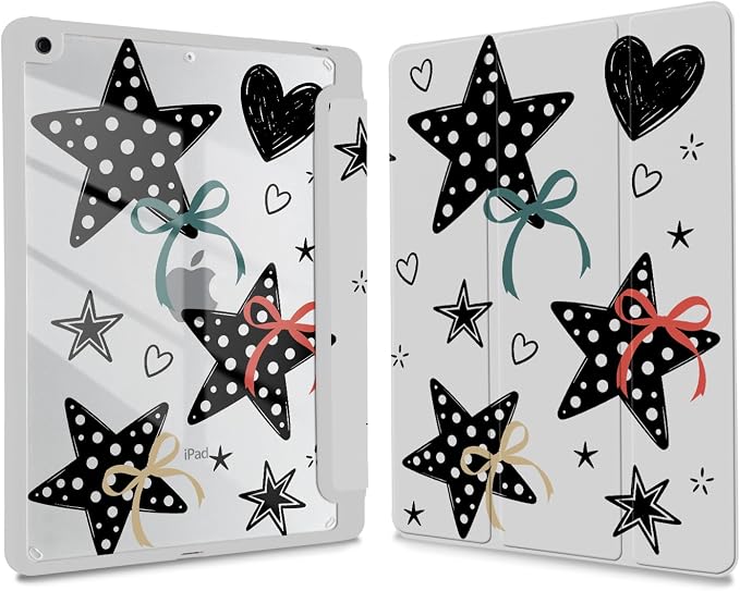 Joyland Leopard Print for iPad 10th Generation Case 10.9 inch 2022/iPad (A16) 11th Gen 11 2025Built-in Pencil Holder with Shockproof Cover Clear Transparent Back Shell Auto Wake/SleepBlack
