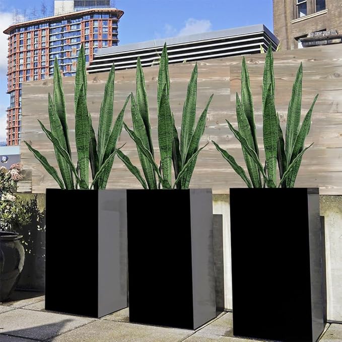 Melorca&Guilla Artificial Snake Plants 6PCS 30“ Tall Fake Snake Plant,Fake Agave Faux Snake Plants Sansevieria Artificial Greenery for Garden Shop Office Home Décor