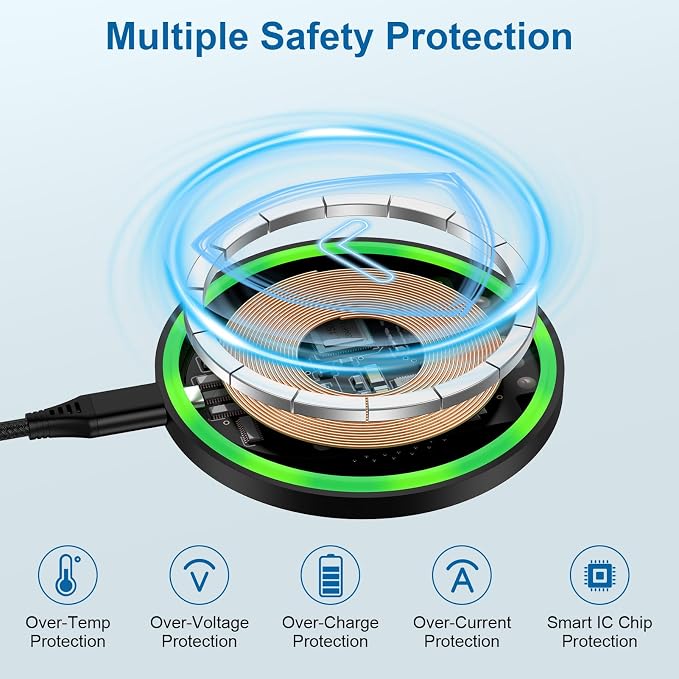 15W Wireless Charger Fast Charging Pad with Adapter for Samsung Galaxy S26 | Android Phone Charger Wireless Charging Station Mat for Galaxy S25 FE S24+ Z Flip7 Google Pixel 10 Pro Fold/10 Pro/9 Pro/9