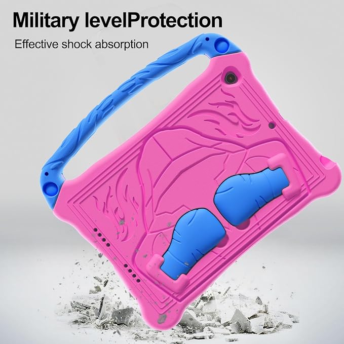 Dteck for iPad Air 3rd Gen (2019) / iPad Pro (2017) Case 10.5 Shockproof Protective Case with Kickstand Hard Plastic Shell 3-Layer Protection Drop Proof Sturdy Rugged Tablet Cover (Aqua+Rose)