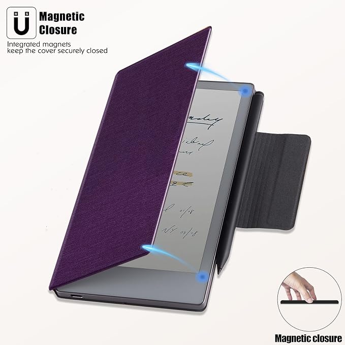 Case for 7.3 Remarkable Paper Pro MovePU Leather Magnetic Cover | PU Leather Protective CoverPen Buckle DesignSlim &amp Thin Lightweightwith Auto Sleep/Wake Dark Blue