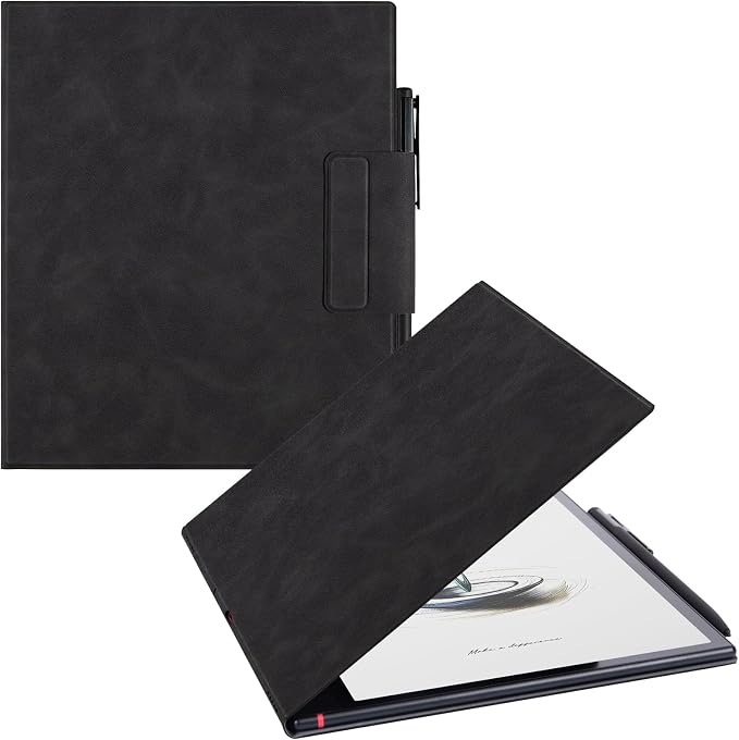 Magnetic Case for 10.3 Boox Note Air 5 CDark Blue | PU Leather Protective CoverSlim &amp LightweightPen Buckle Designwith Auto Sleep/Wake