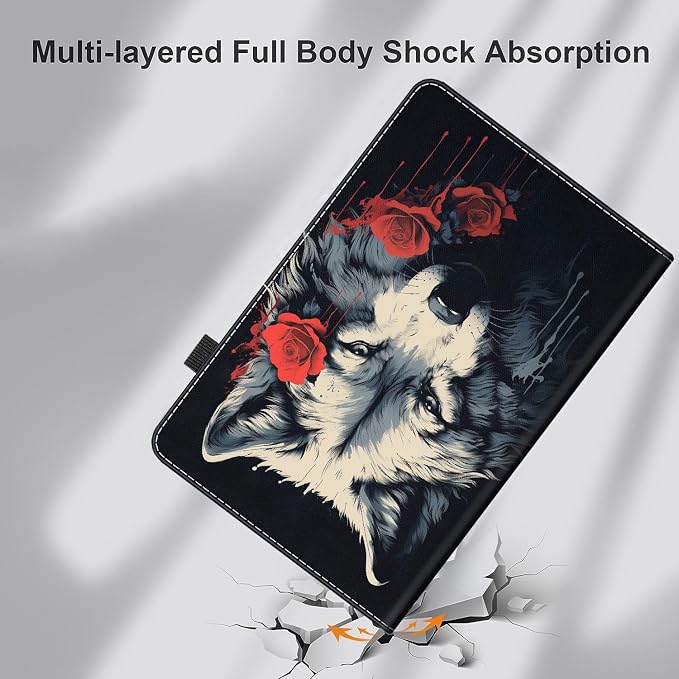 Case for Amazon Kindle Fire Max 11 Case (13th Gen 2023 Release) 11，Slim Fit Foldable Standing Cover Case with Auto Sleep/Wake for Fire 11 Max Tablet，Skull and Fire
