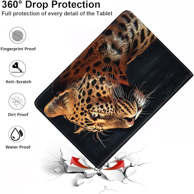 Case for Samsung Galaxy Tab S10 Lite/ S10 FE/ S9 FE 5G 10.9 Inch/ S9 11 Inch - Slim PU Leather Folding Stand Folio Cover with Auto Sleep/Wake - African American Girl