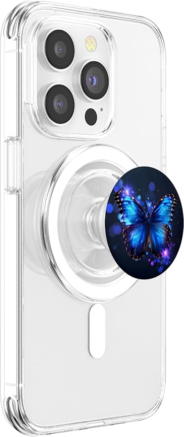 Blue Butterfly PopSockets MagSafe PopGrip for iPhone