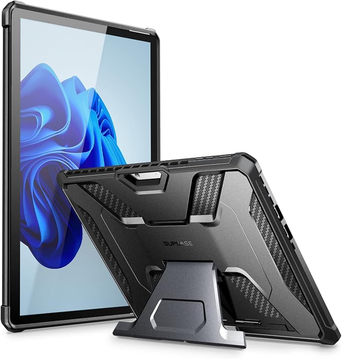SUPCASE for Microsoft Surface Pro 11/10/9 Case with Kickstand (Unicorn Beetle Pro) [Military-Grade Protection] Heavy Duty Rugged Tablet Cover for Surface Pro 13 Inch Black
