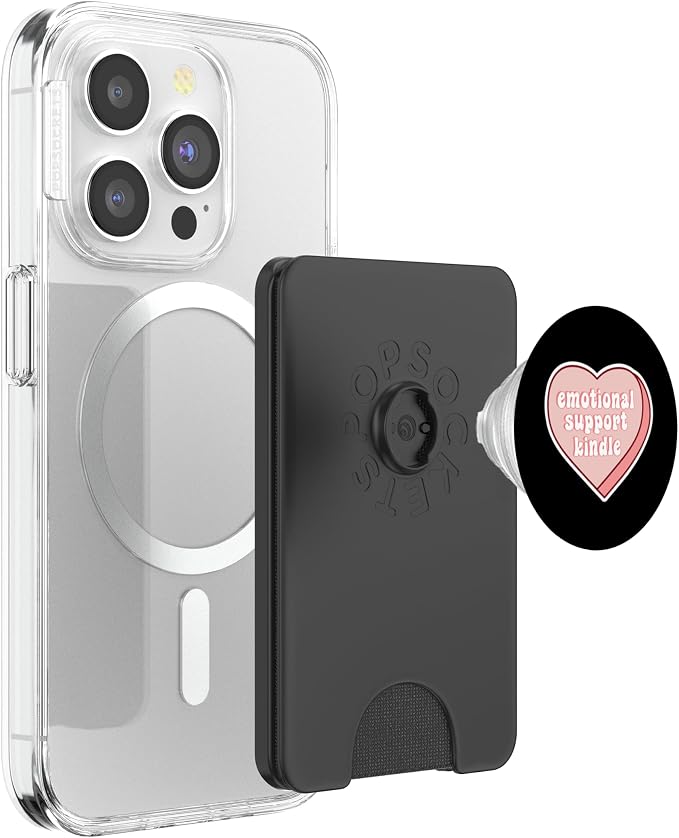 Emotional Support Kindle Pink Heart PopSockets PopGrip for MagSafe