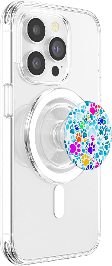 Print of Dog Paws PopSockets Adhesive PopGrip