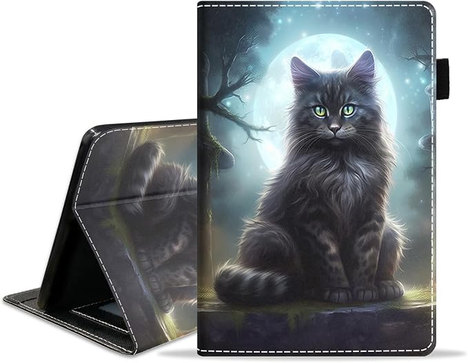 Case for Amazon Kindle Fire HD 10 Tablet (10.1 inch 9th/7th Generation 2019/2017 Release) Slim PU Leather Stand Folio Cover with Auto Wake Sleep Abstract Paint Butterfly