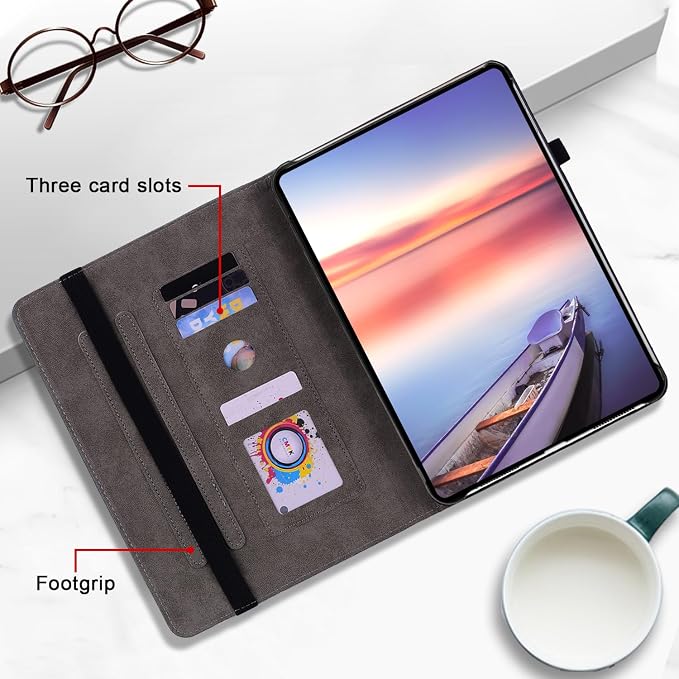 Case for iPad (A16) 11th Generation 11 Inch 2025 iPad 10th Generation 10.9 inch 2022 Auto Wake/Sleep Multi-Angle Flip PU Leather Cover with Pencil Holder Blue