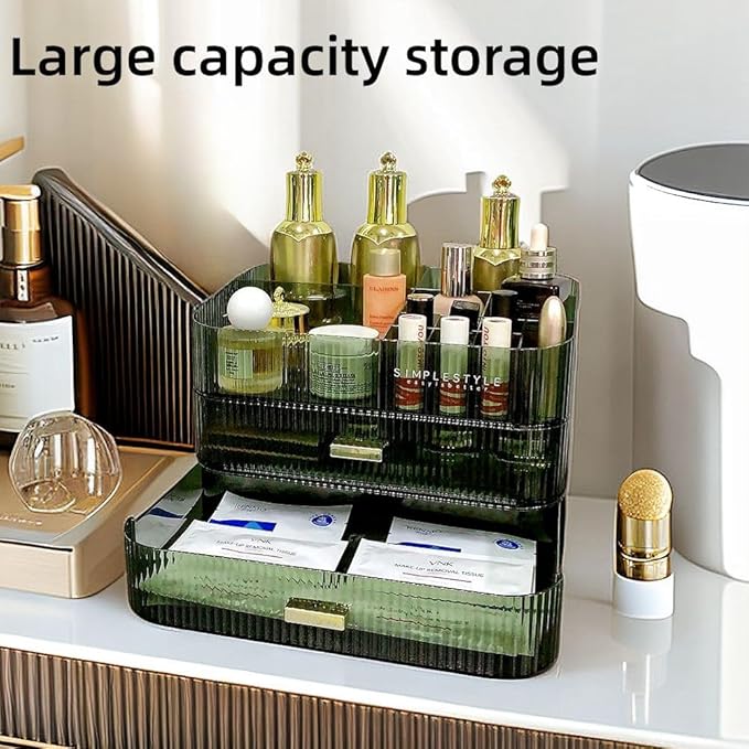 Makeup Organizer with Drawers Stackable Skincare Cosmetic Makeup organization for vanit Bathroom Desk Countertop