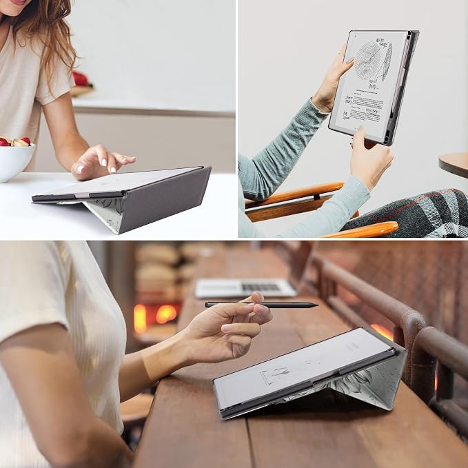 CoBak Case Compatible with Remarkable 2 Paper Tablet Black | Built-in Pen Holder Multi-Angle Foldable Stand Custom Fit for 2020 Released reMarkable 2