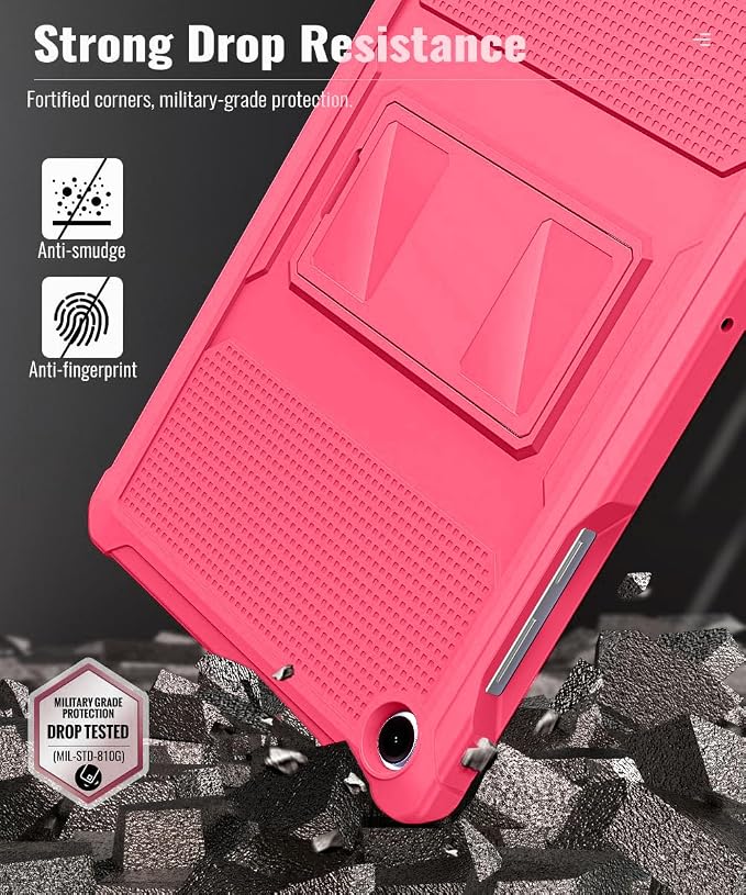 MoKo Shockproof Case Fit Samsung Galaxy Tab A11+ Plus/ A9+ 11 Inch | Full Body Rugged Stand Back Cover with Built-in Screen Protector for Galaxy Tab A11+/ A9+ Tablet Light Gray