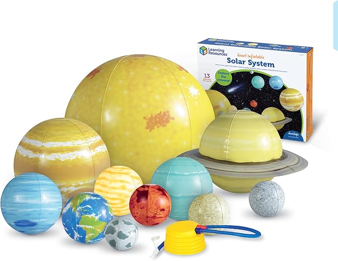 Learning Resources Giant Inflatable Solar System - Project Kit, Space and Planet Model, Constellation Classroom Globe, STEM Science Projects Gifts, Preschool , Teacher Must Haves